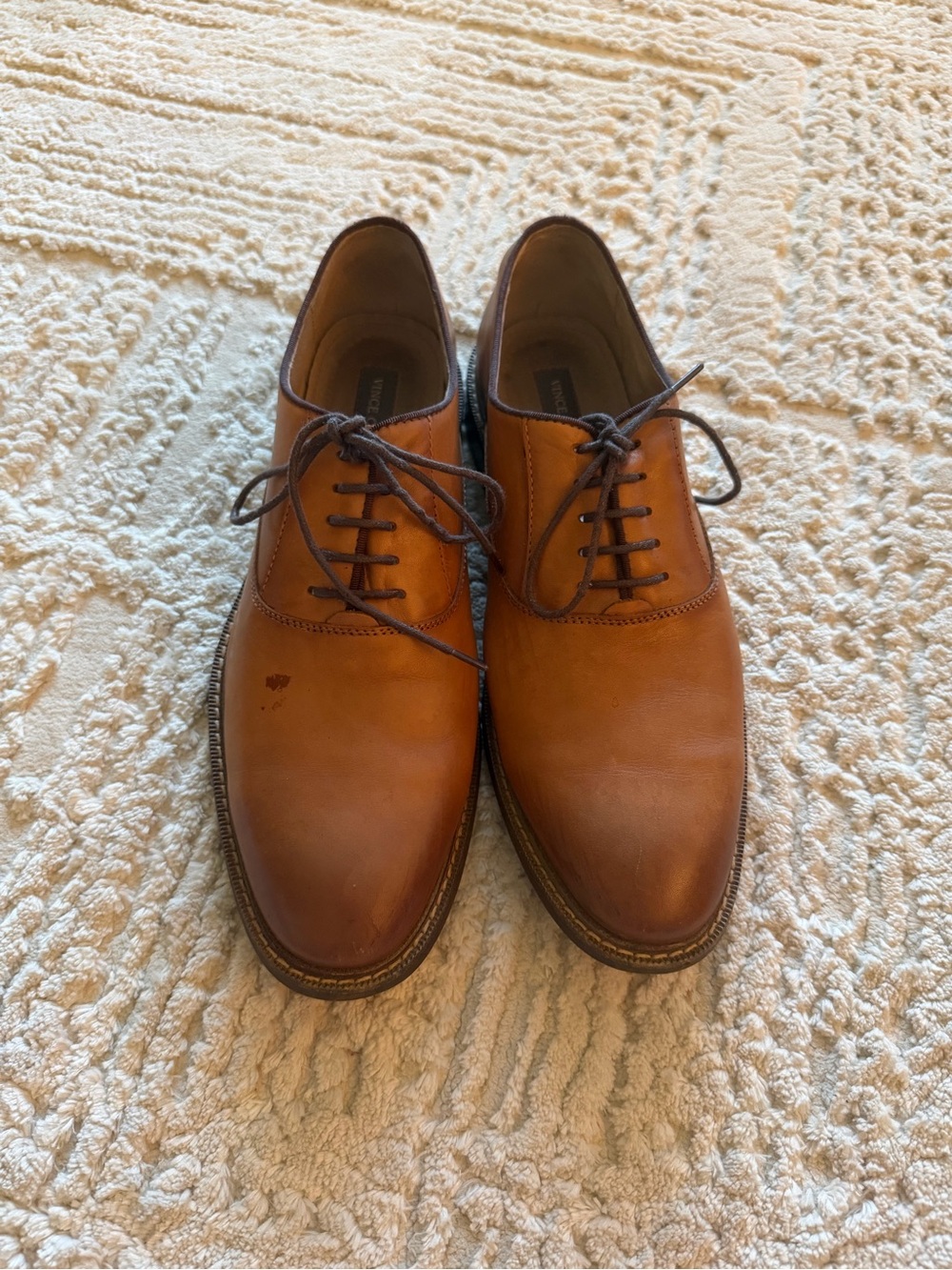 Vince Camuto Brown Leather Lace-Up Oxford Shoes - Men's - Picture 3 of 9